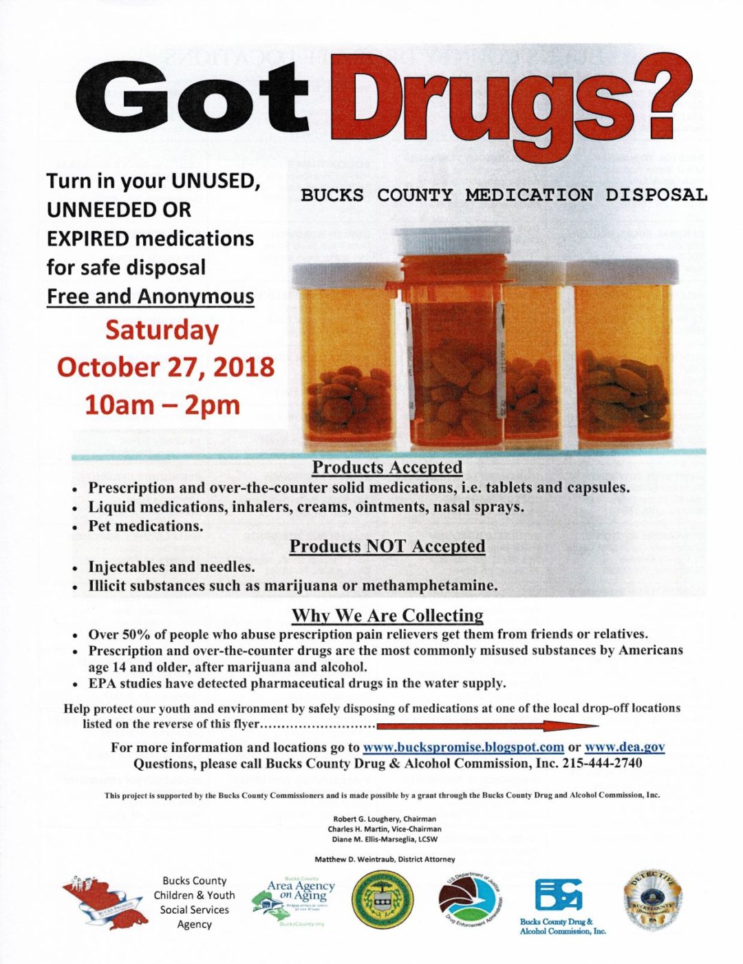 Drug Take Back Day October 27th Council Rock Coalition for Healthy
